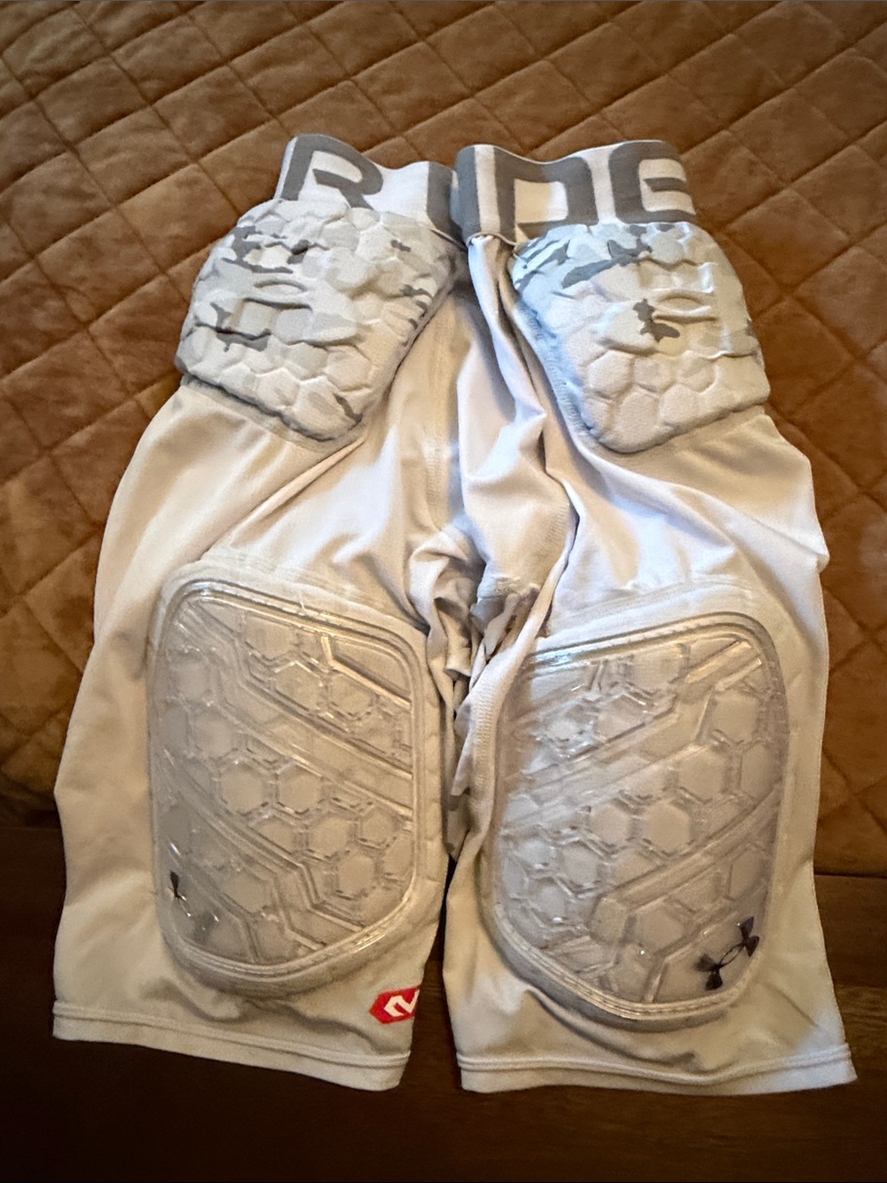 Under Armour White Football Girdle (Athletic Padded Compression Shorts)